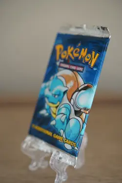 Pokemon Base Set Booster Pack Unlimited Blastoise Art WOTC TCG Vintage Sealed - Image 3