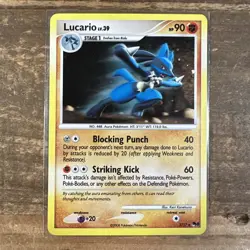 2008 Pokemon, POP Series 8, #2/17 Lucario LV.39, Holo Rare - Image 1