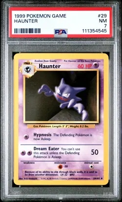Haunter 1999 Pokemon Game #29 PSA 7 NEW SLAB - Image 1