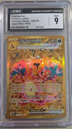 2023 Pokemon Obsidian Flames Charizard ex 228/197 CGC 9 Special IllustrationRare - Image 1