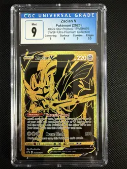 ZAMAZENTA V 2020 POKEMON SWSH BLACK STAR PROMOS ULTRA PREMIUM CGC 9 Q3928 - Image 1