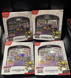 Pokemon Scarlet & Violet 151 Alakazam EX Booster Collection Box Lot of 4 - Image 1