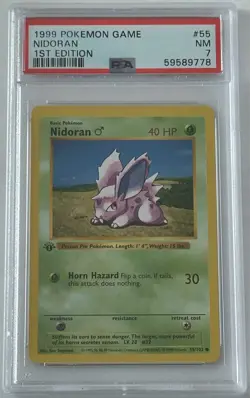 Pokemon Base Set First Edition PSA lot. Nidoran Tangela & Devolution Spray - Image 2