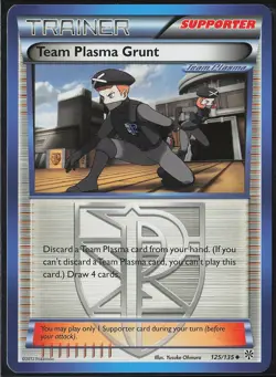 Team Plasma Grunt (Team Plasma) Uncommon #125/135 Plasma Storm NM Pokemon - Image 1