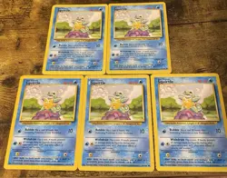 Pokemon Squirtle x5 Lot, Base Set Unlimited 63/102, Common MP - Image 1