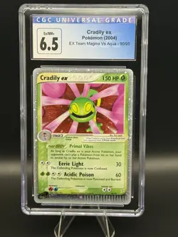 2004 Pokemon EX Team Magma Vs Aqua Cradily ex Holo #90 CGC 6.5 - Image 1