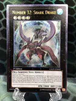 Yu-Gi-Oh! TCG Number 32: Shark Drake Galactic 1st First UNPLAYED GAOV-EN042 - Image 1