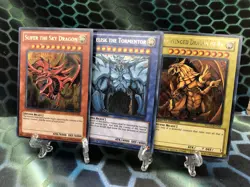 Yugioh Egyptian God Set Slifer Obelisk Ra Ultra Rare YGLD-ENG01 G02 G03 Unplayed - Image 2
