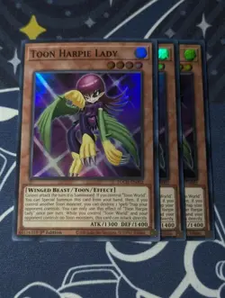 3x Toon Harpie Lady - TOCH-EN002 - Super Rare (NM) - Yugioh Playset - Image 1