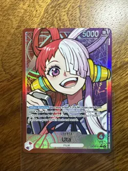 One Piece Uta OP06-001 AA Leader Wings of The Captain Alt Art NM - Image 1