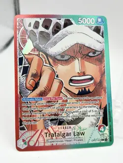 One Piece Trafalgar Law Parallel OP01-002 Alt Art Leader English Romance Dawn NM - Image 3