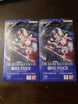 One Piece TCG The Azure Sea's Seven Factory Sealed Booster OP-14 EB04 Lot Of 2 - Image 1