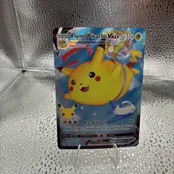 Pokemon TCG Flying Pikachu VMAX Holo Card Celebrations Chase Ultra Rare 007/025 - Image 1