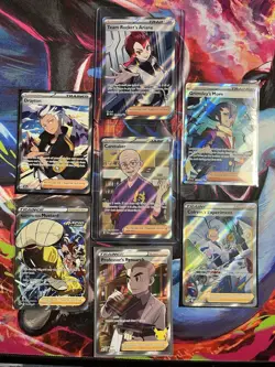 Pokemon TCG Trainer Supporter Full Art Holo Lot (7 Cards) Ariana, Grimsley, Mus… - Image 1