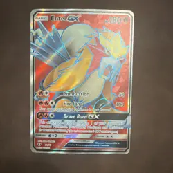Pokemon TCG Entei GX 71/73 Shining Legends Full Art Ultra Rare Holo Card - Image 1