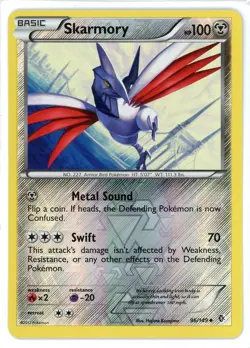 Skarmory Reverse Holo 96/149 Boundaries Crossed Pokemon Card - Image 1