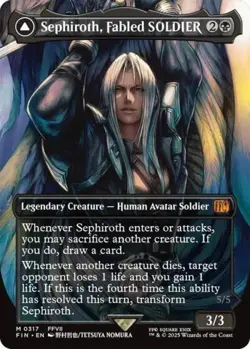 MTG English Sephiroth, Fabled SOLDIER (Borderless) (0317) NM Foil - Image 1