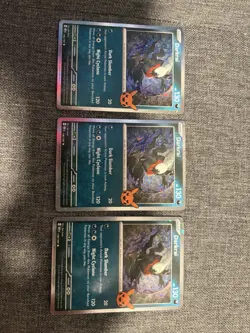 Three Pokemon Card Halloween Trick Or Trade 2024 Darkrai 136/197 Cosmos Holo H2 - Image 1