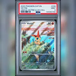 PSA 9 Victini Pokemon Card TCG - 2025 Unova Black Star Promo SVP #208 - Image 1