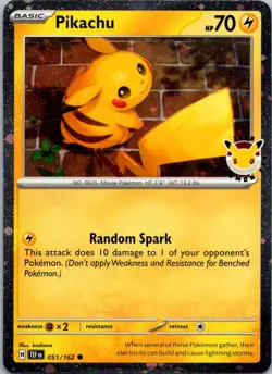 Pikachu (Pokemon Day 2026) Common Miscellaneous Cards & Products 051/162 NM - Image 1