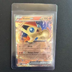 Pokemon Card Victini EX 033/197 Obsidian Flames Double Rare Half Art Near Mint - Image 1