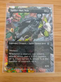 MTG Spider-Man Noir (Borderless) 0204 Spider-Man M/NM Free UK P&P - Image 1