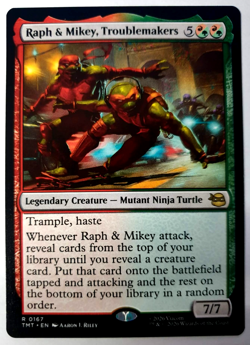 Raph & Mikey, Troublemakers - Rare - MTG Teenage Mutant Ninja Turtles - 0167 NM - Image 1