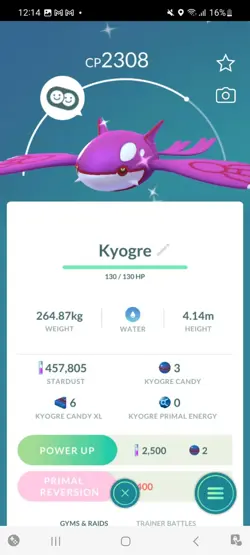 Pokemon Go (Stage 33) Shiny Legendary Kyogre ( 10 Shinys ) - Image 2