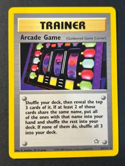 Arcade Game 83/111 Neo Genesis Rare - WOTC - Pokemon Card LP + - Image 1