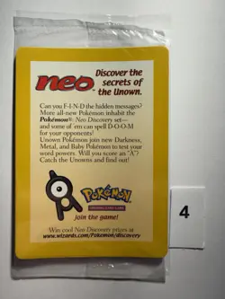 Pokemon 1x Entei #34-Black StarPromo English Sealed WOTC - Imperfect - Lot 4 - Image 1