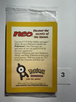 Pokemon 1x Entei #34-Black StarPromo English Sealed WOTC - Imperfect - Lot 3 - Image 1