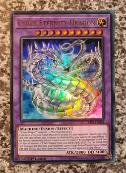 Yugioh LED3-EN012 Cyber Eternity Dragon 1st Edition Ultra Rare MINT - Image 1