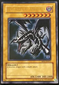 Yugioh Red-Eyes B. Dragon Unlimited Edition Ultra Rare RP01-EN011 LP - Image 1
