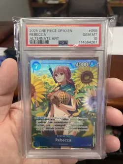 One Piece OP10-058 Royal Blood Rebecca Alt Art PSA 10 - Image 2