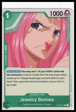 OnePiece Starter Deck 2: Worst Generation #ST02-007 Jewelry Bonney NM - Image 1