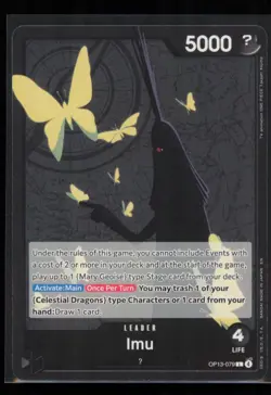 Imu OP13-079 One Piece Carrying On His Will Leader Near Mint - Image 1