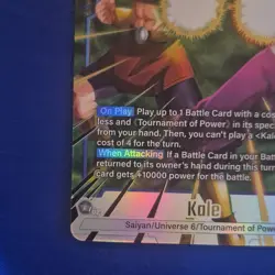 Bandai Dragon Ball Super Card Game Kale FB08-032 SR Foil Tournament of Power - Image 5
