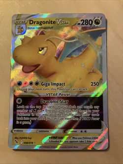 Dragonite VSTAR 050/078 Ultra Rare Half Art SWSH Pokemon Go POGO Card MINT - Image 1