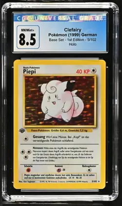 1999 Pokemon TCG 1st Edition Base Set Holo Clefairy #5 Piepi German Vintage Card - Image 1