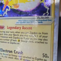 Pokemon Zapdos ex FireRed & LeafGreen Holo Rare 110 HP Card 116/112 - Image 2