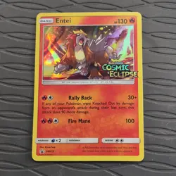 Entei SM219 Cosmic Eclipse Prerelease Stamped Holo Promo Pokemon Card - Image 1