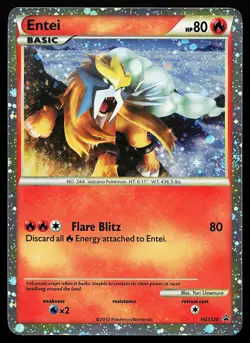 Entei HGSS20 Holo Black Star Promo Pokemon Card - Image 1