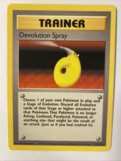 DEVOLUTION SPRAY Pokemon TCG Trading Card - RARE - 72/102 Base Set - Image 1