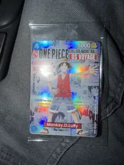 One Piece CCG Monkey D. Luffy Voyage 5000 Power Card - Image 1
