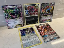 JUMBO Pokemon 5 Card Lot ‘09 Arceus, ‘11 Zoroark, Metagross, Rayquaza. View Pix - Image 1