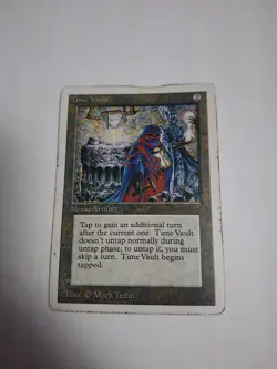 MTG Time Vault Vintage White Border (Unlimited/Revised) Mark Tedin HP Rare Artif - Image 1