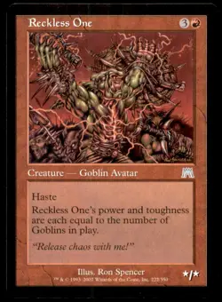 Reckless One LP Light Play Onslaught MTG [8870] - Image 1