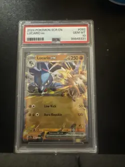 2024 Pokemon SCR En Lucario Ex PSA 10 Gem Mint #082 Ultra Rare - Image 1