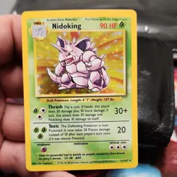 Pokemon Nidoking Base Set 11/102 Holo Rare 90 HP Stage 2 Wizards 1999-2000 - Image 1