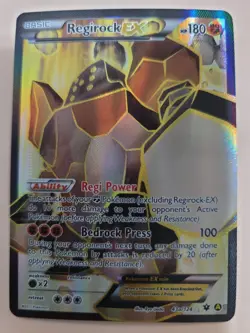Regirock EX Full ART Ultra Rare 43a/124 Pokemon Fates Collide NM - Image 1
